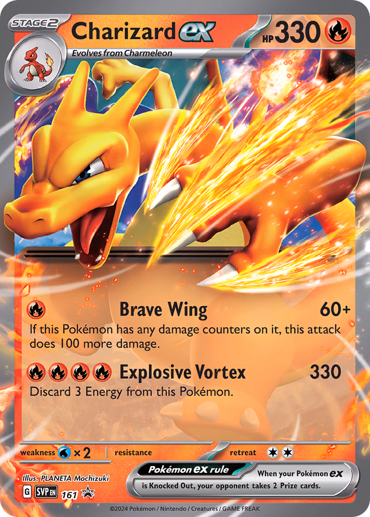 Charizard ex Pokemon card (161, Scarlet & Violet Black Star Promos)