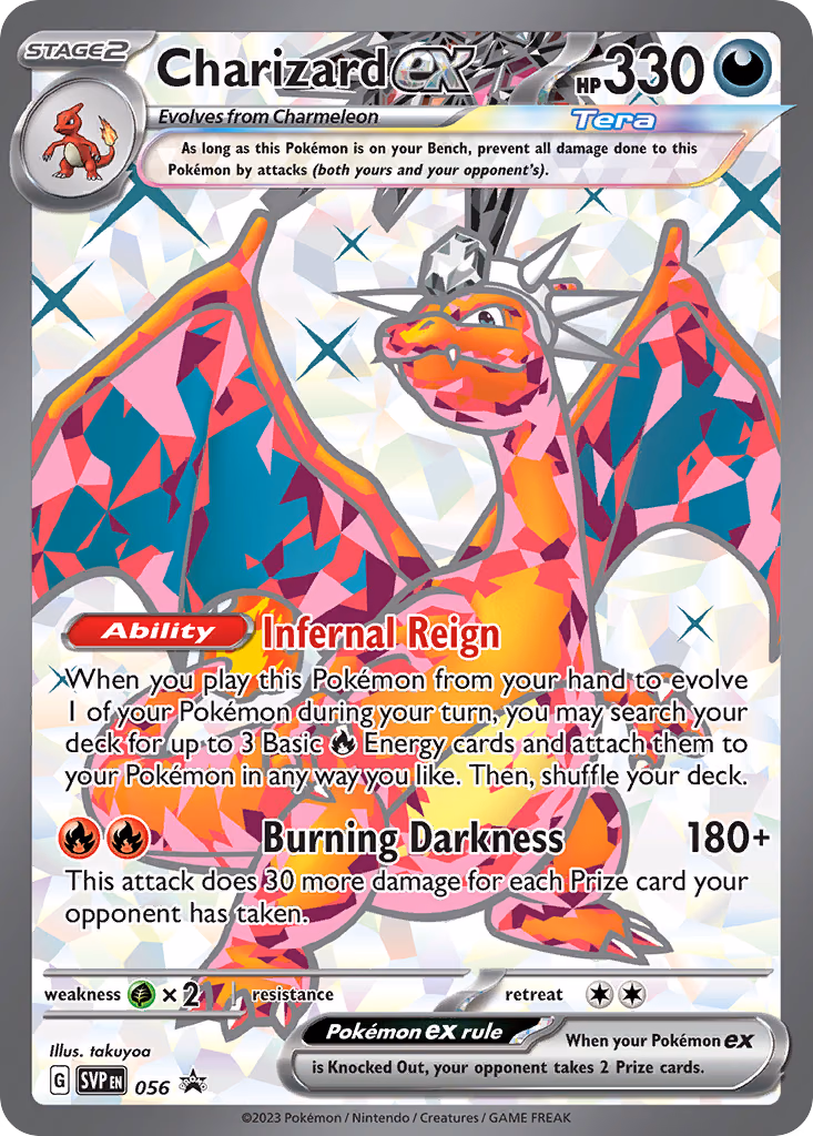Charizard ex Pokemon card (056, Scarlet & Violet Black Star Promos)