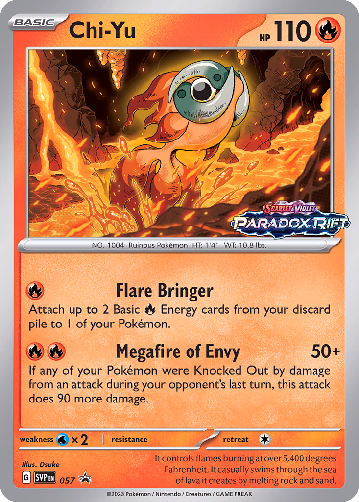 Chi-Yu Pokemon card (057, Scarlet & Violet Black Star Promos)