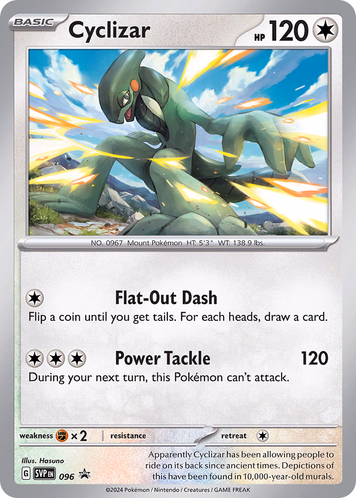 Cyclizar Pokemon card (096, Scarlet & Violet Black Star Promos)