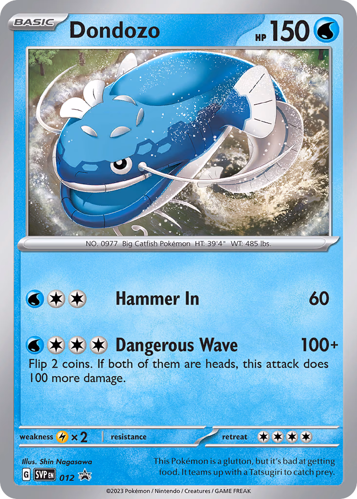 Dondozo Pokemon card (012, Scarlet & Violet Black Star Promos)