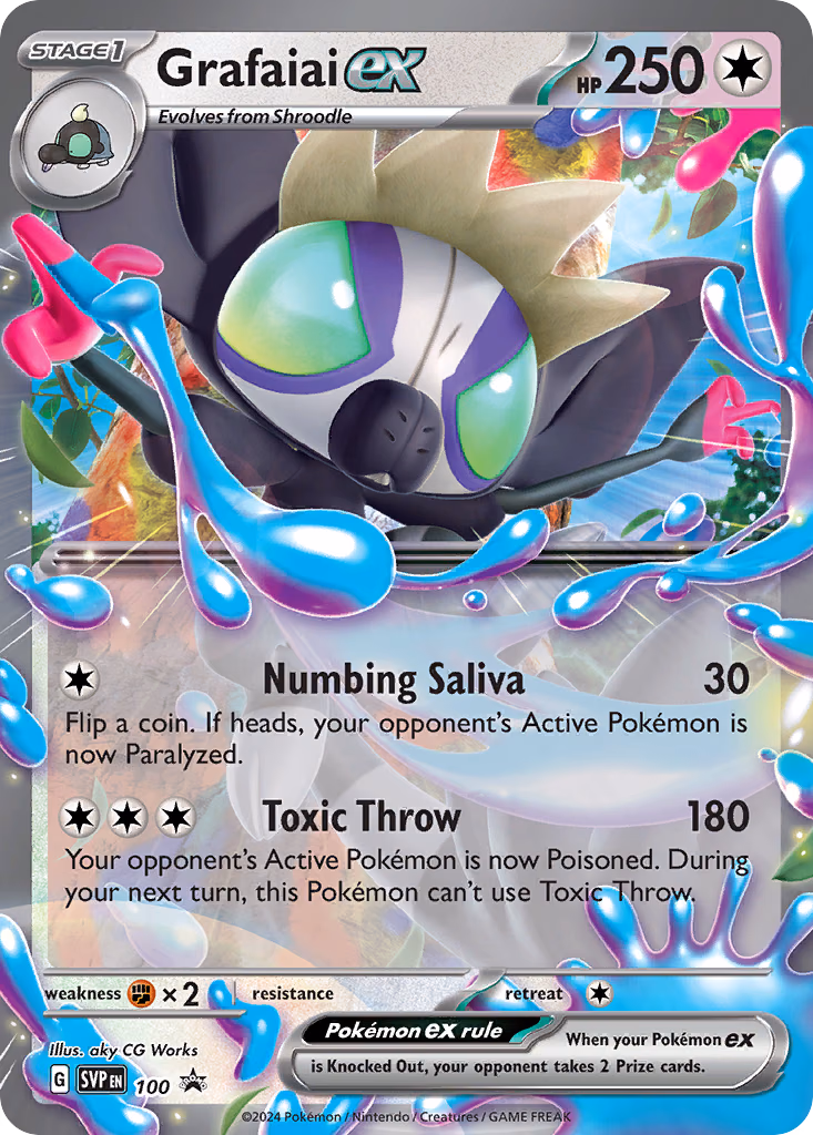 Grafaiai ex Pokemon card (100, Scarlet & Violet Black Star Promos)