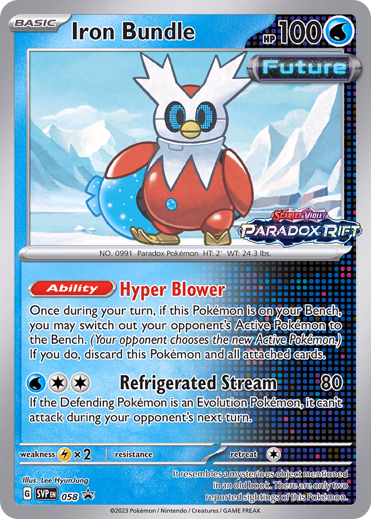 Iron Bundle Pokemon card (058, Scarlet & Violet Black Star Promos)