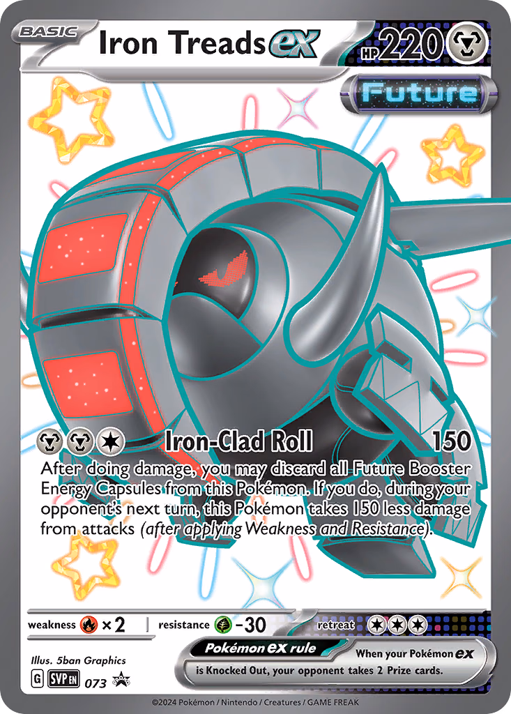 Iron Treads ex Pokemon card (073, Scarlet & Violet Black Star Promos)