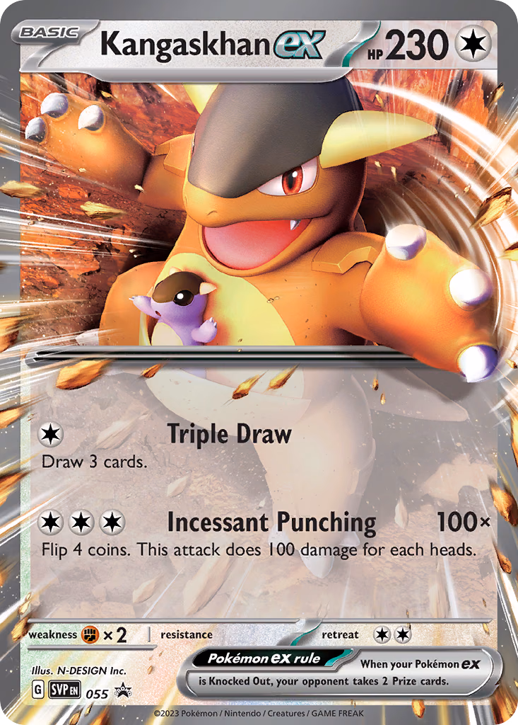 Kangaskhan ex Pokemon card (055, Scarlet & Violet Black Star Promos)