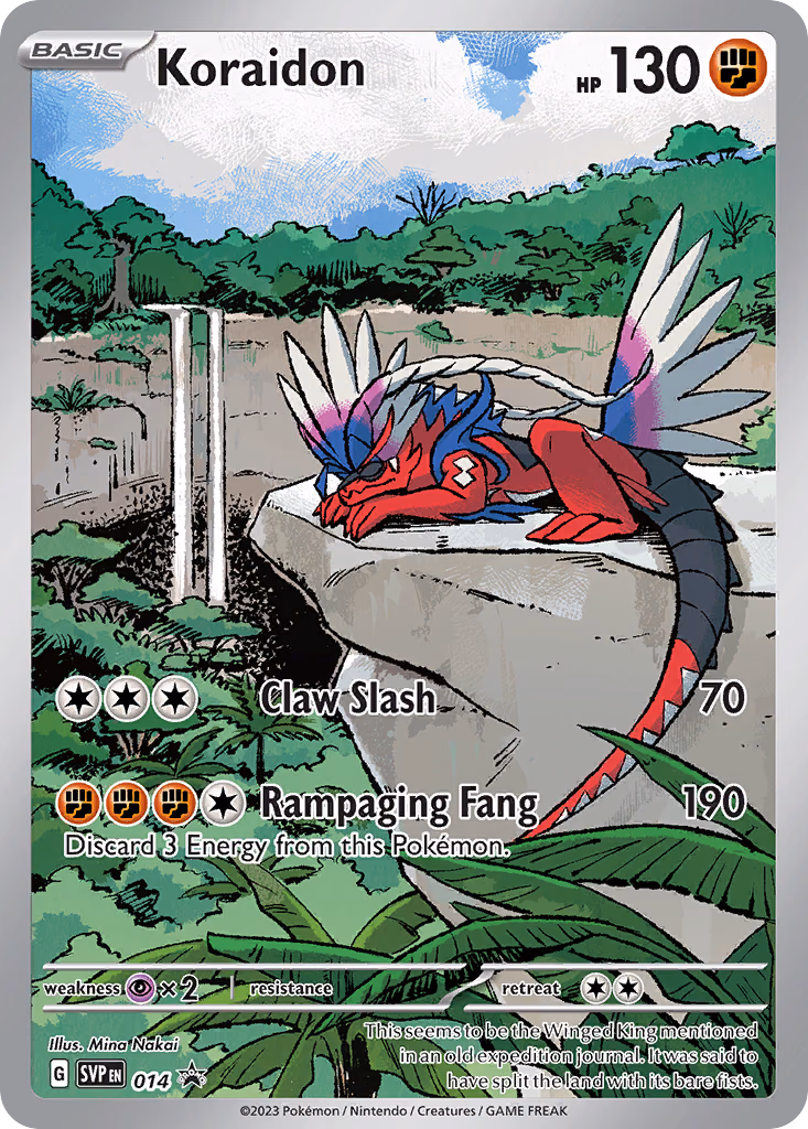 Koraidon Pokemon card (014, Scarlet & Violet Black Star Promos)