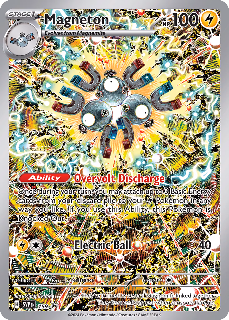Magneton Pokemon card (159, Scarlet & Violet Black Star Promos)