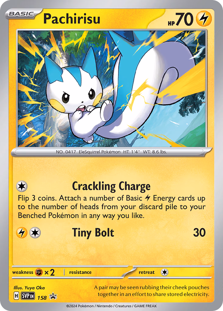 Pachirisu Pokemon card (158, Scarlet & Violet Black Star Promos)