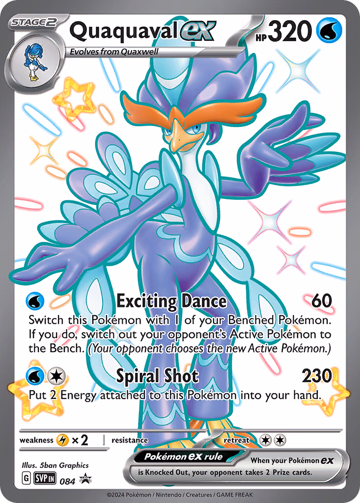 Quaquaval ex Pokemon card (084, Scarlet & Violet Black Star Promos)