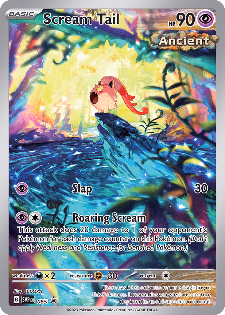 Scream Tail Pokemon card (065, Scarlet & Violet Black Star Promos)