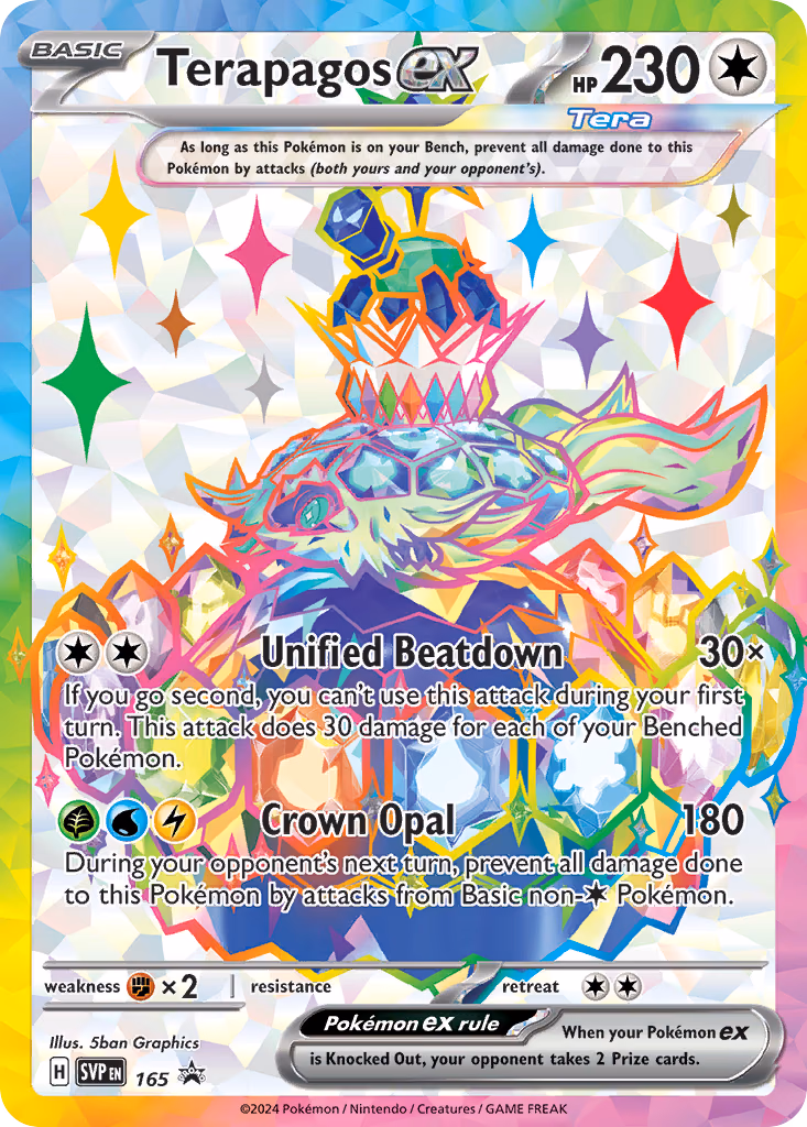 Terapagos ex Pokemon card (165, Scarlet & Violet Black Star Promos)