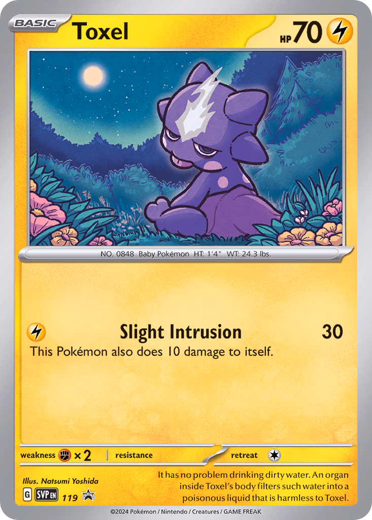 Toxel Pokemon card (119, Scarlet & Violet Black Star Promos)