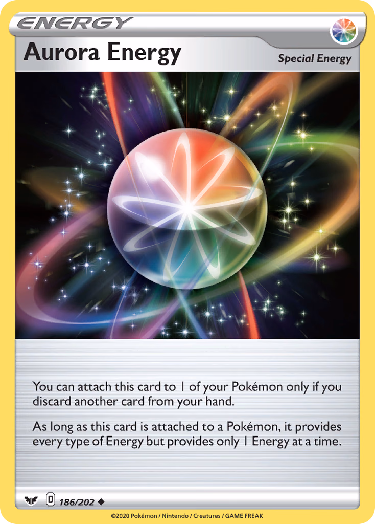 Aurora Energy Pokemon card (186/202, Sword & Shield)