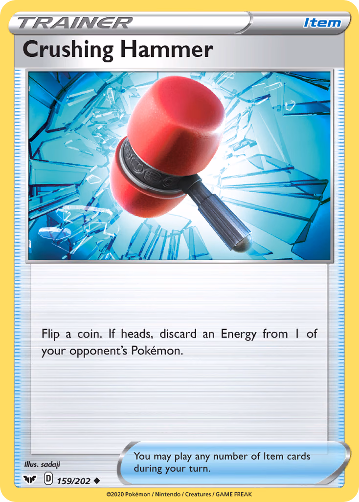 Crushing Hammer Pokemon card (159/202, Sword & Shield)
