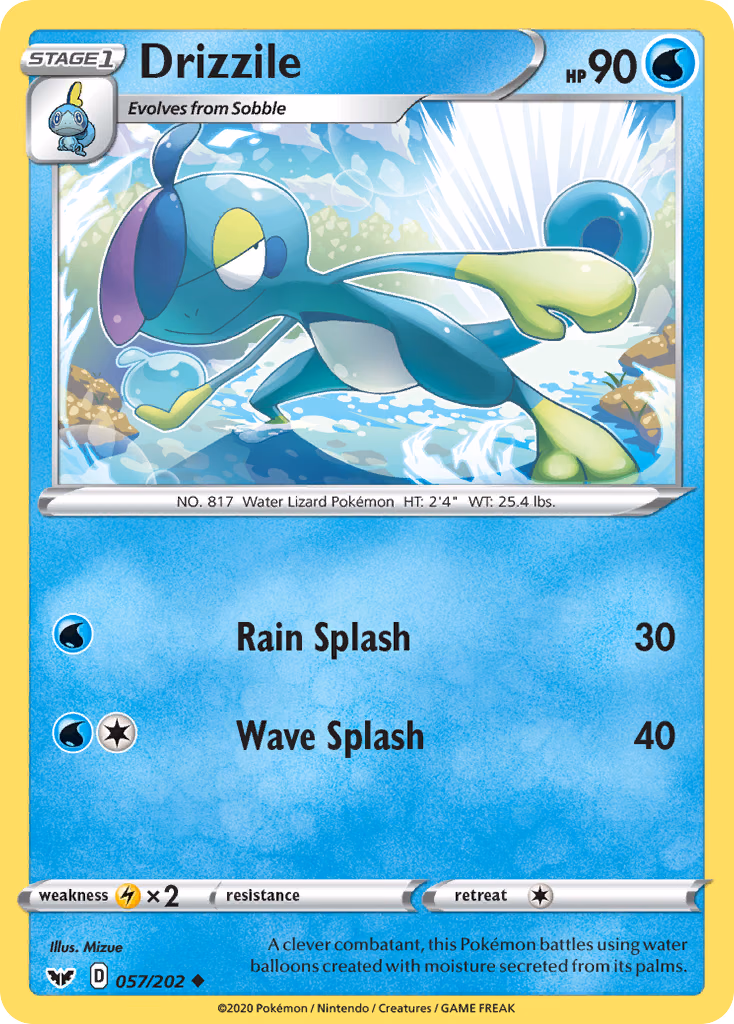 Drizzile Pokemon card (057/202, Sword & Shield)