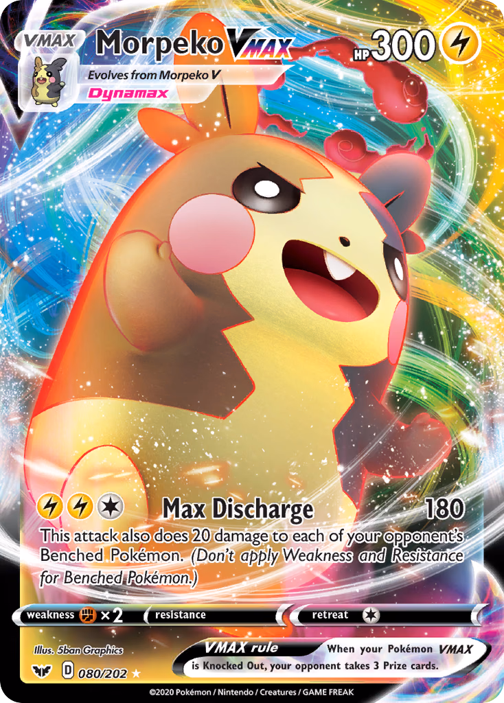 Morpeko VMAX Pokemon card (080/202, Sword & Shield)