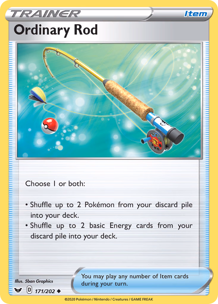 Ordinary Rod Pokemon card (171/202, Sword & Shield)
