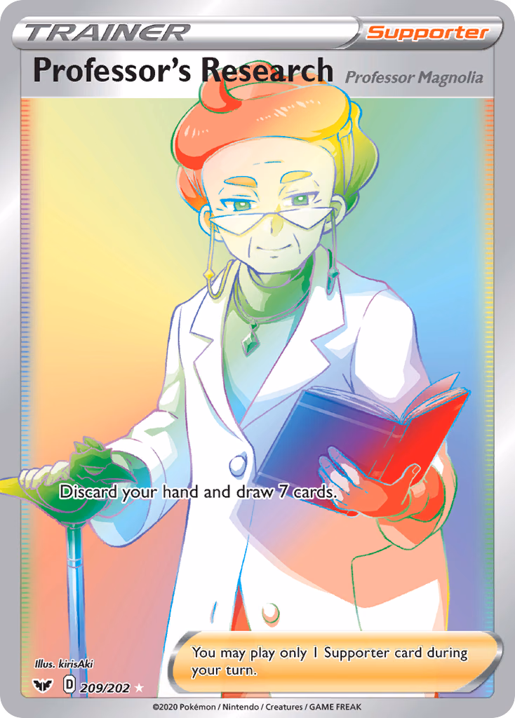 Professor's Research (Professor Magnolia) Pokemon card (209/202, Sword & Shield)