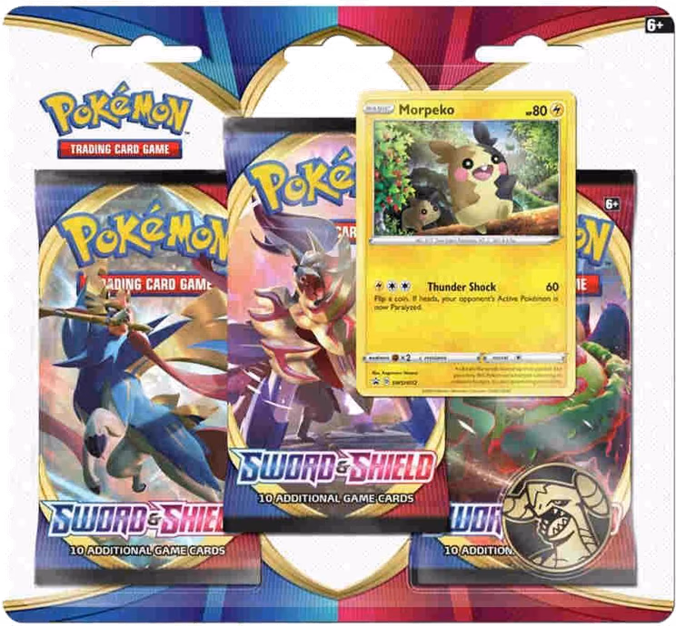 Pokemon Sword & Shield 3 Pack Blister [Morpeko]