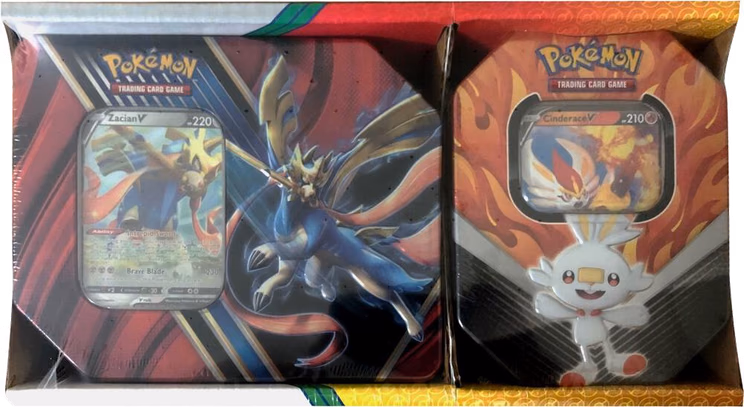 Pokemon Sword & Shield Legends of Galar Tin + Galar Partners Tin 2-pack [Zacian V/Cinderace V] (Retail Exclusive)