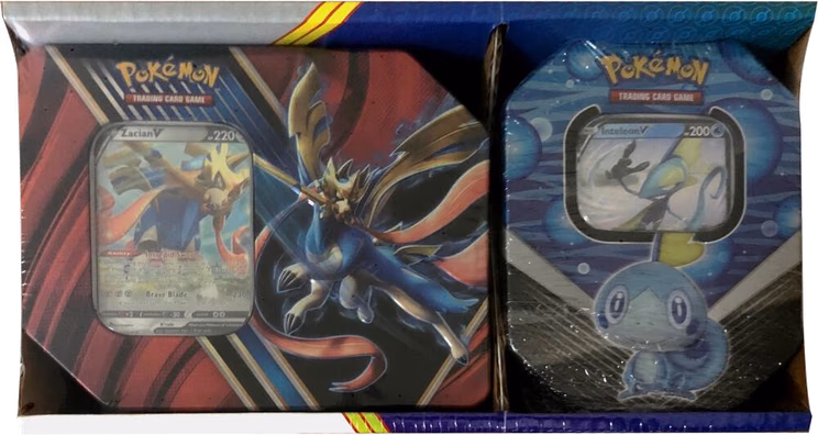 Pokemon Sword & Shield Legends of Galar Tin + Galar Partners Tin 2-pack [Zacian V/Inteleon V] (Retail Exclusive)