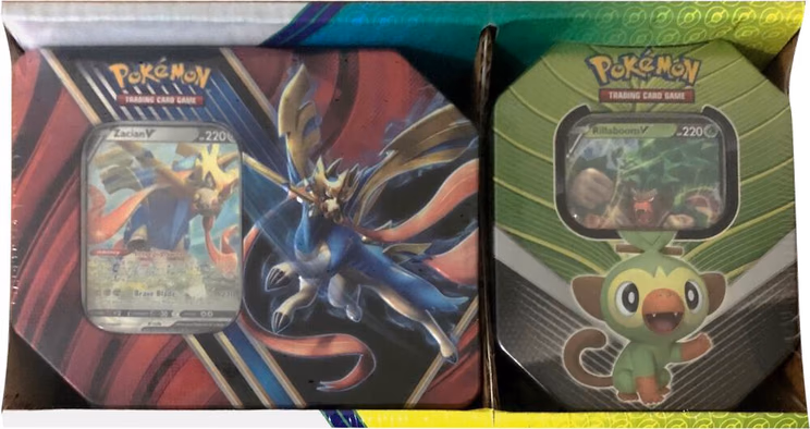 Pokemon Sword & Shield Legends of Galar Tin + Galar Partners Tin 2-pack [Zacian V/Rillaboom V] (Retail Exclusive)