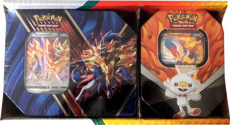 Pokemon Sword & Shield Legends of Galar Tin + Galar Partners Tin 2-pack [Zamazenta V/Cinderace V] (Retail Exclusive)