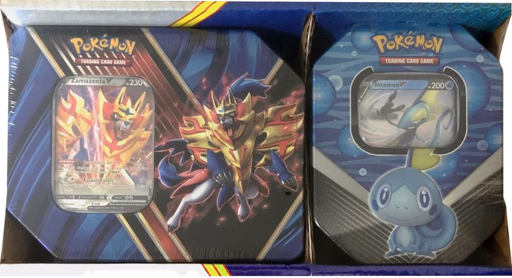 Pokemon Sword & Shield Legends of Galar Tin + Galar Partners Tin 2-pack [Zamazenta V/Inteleon V] (Retail Exclusive)
