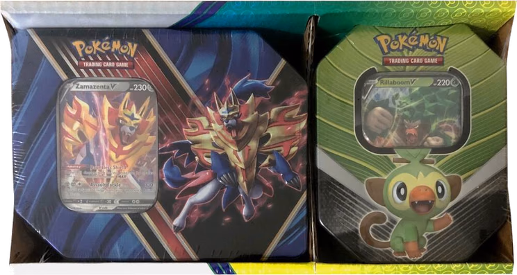 Pokemon Sword & Shield Legends of Galar Tin + Galar Partners Tin 2-pack [Zamazenta V/Rillaboom V] (Retail Exclusive)