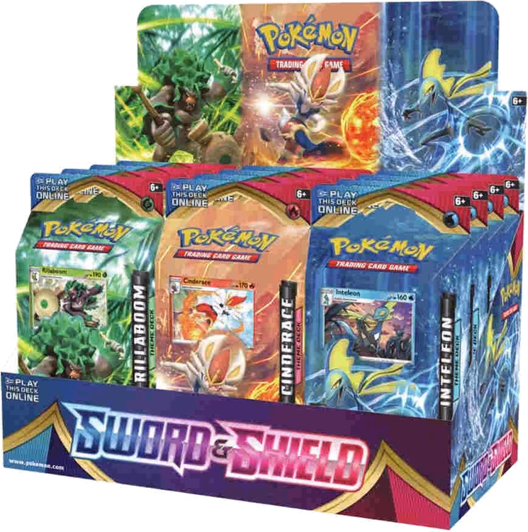 Pokemon Sword & Shield Theme Deck Display
