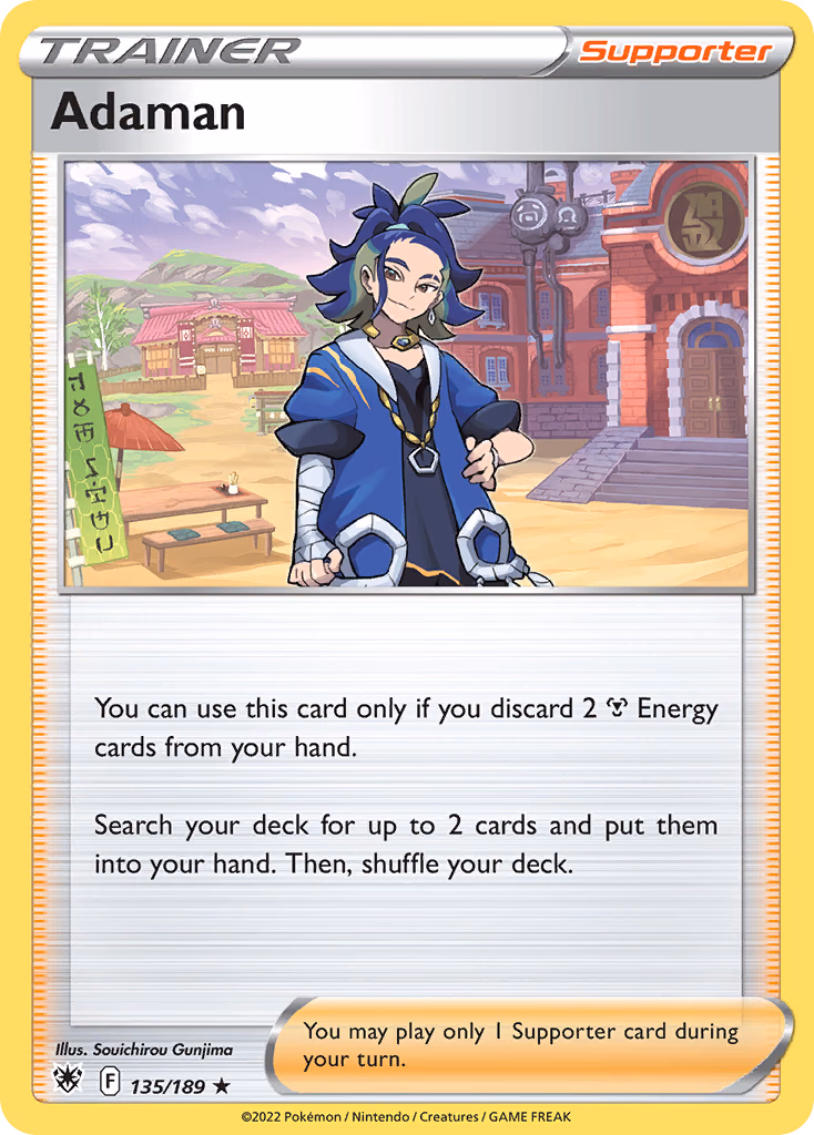 Adaman Pokemon card (135/189, Astral Radiance)
