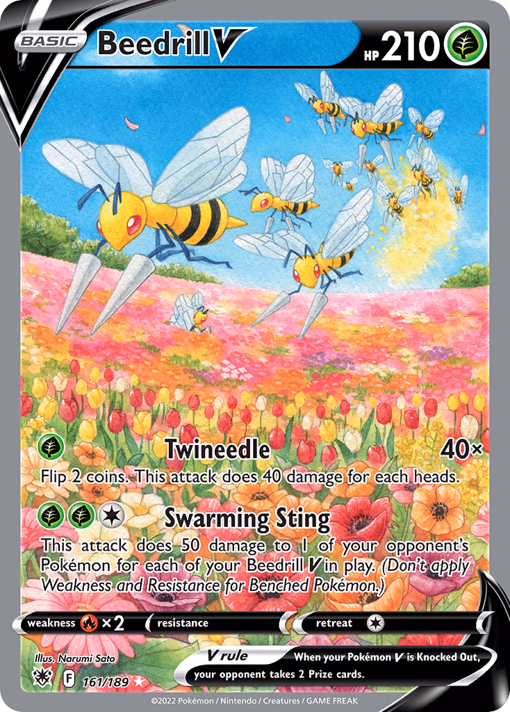 Beedrill V Pokemon card (161/189, Astral Radiance)