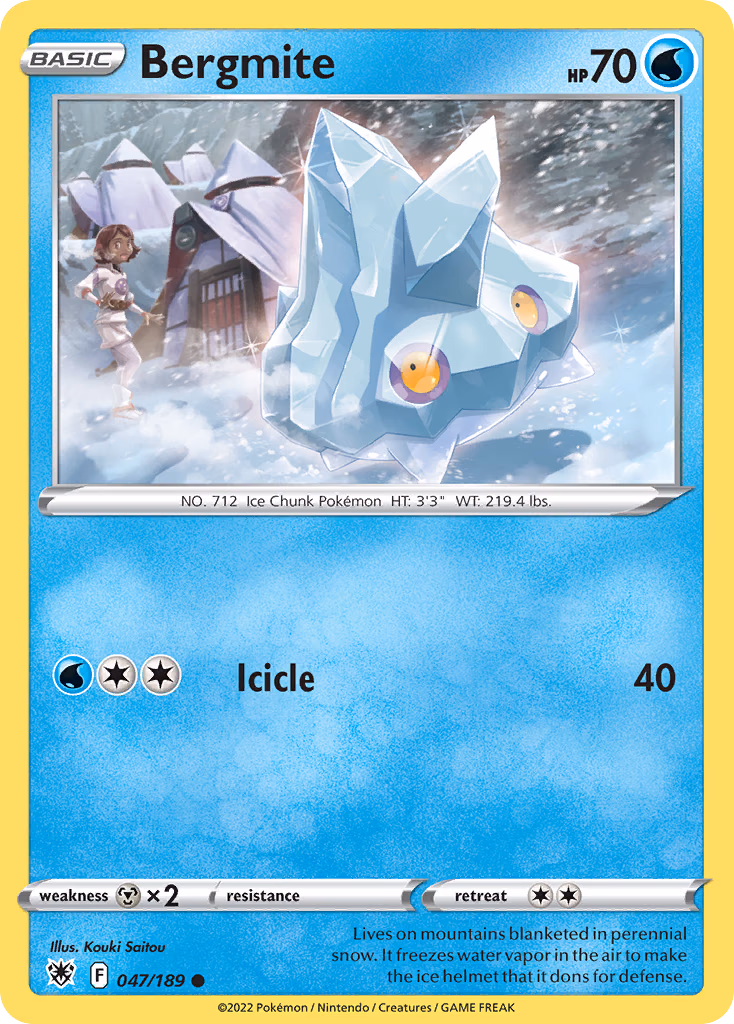 Bergmite Pokemon card (047/189, Astral Radiance)