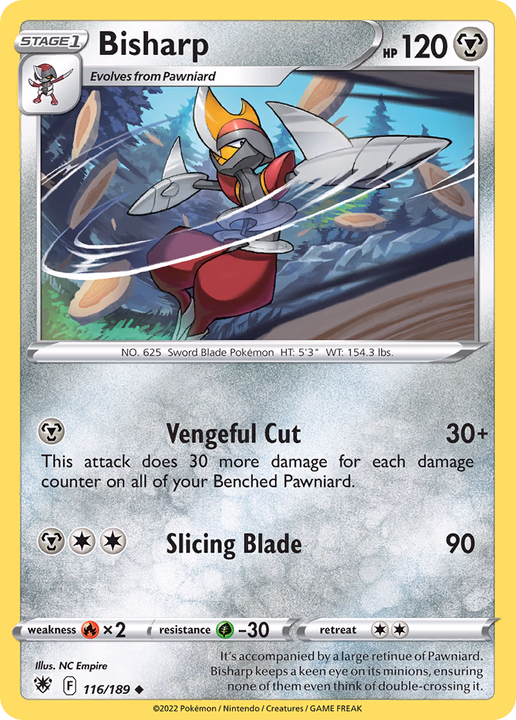 Bisharp Pokemon card (116/189, Astral Radiance)
