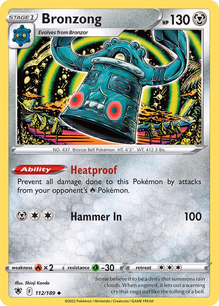 Bronzong Pokemon card (112/189, Astral Radiance)