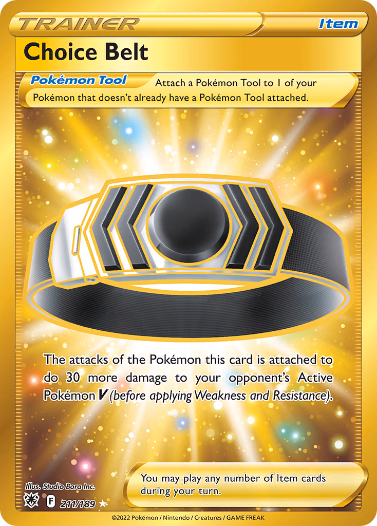 Choice Belt Pokemon card (211/189, Astral Radiance)