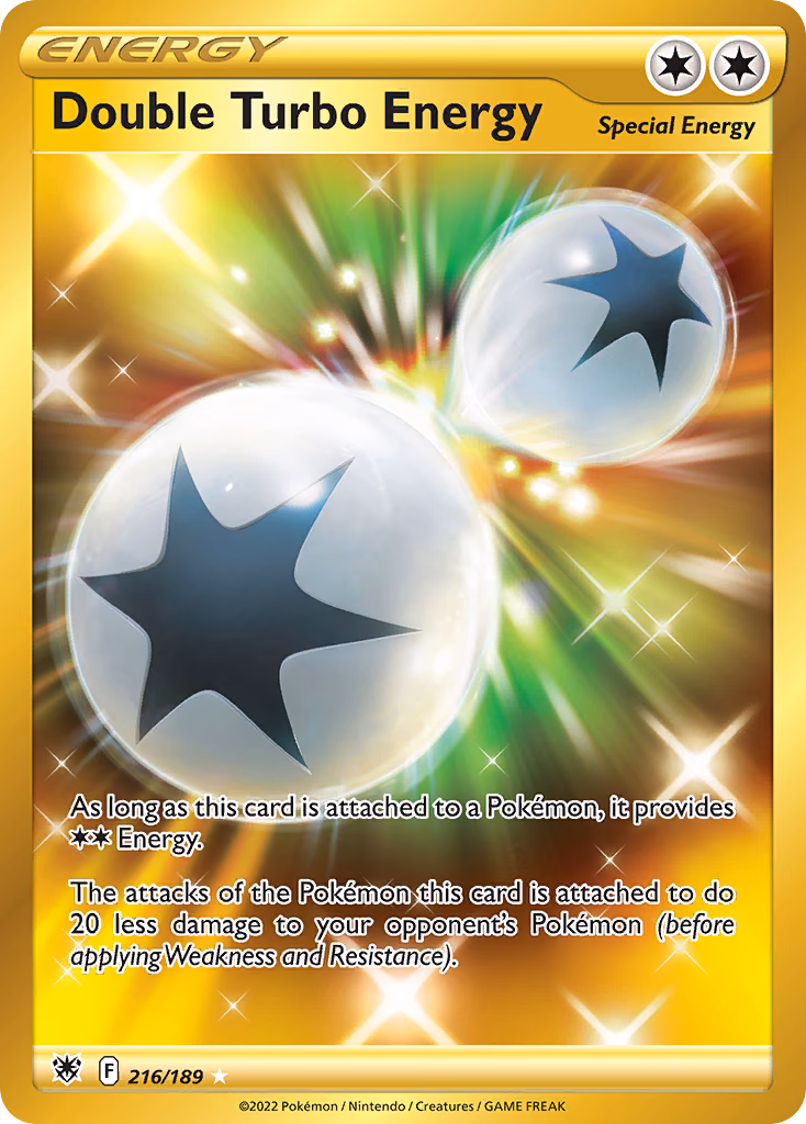 Double Turbo Energy Pokemon card (216/189, Astral Radiance)