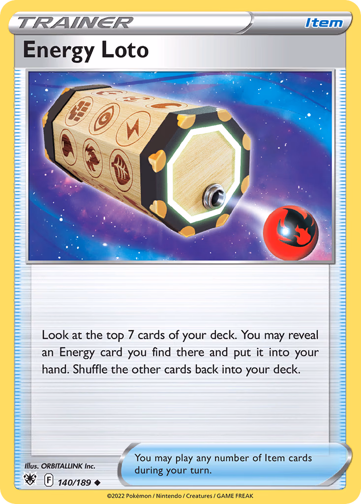 Energy Loto Pokemon card (140/189, Astral Radiance)