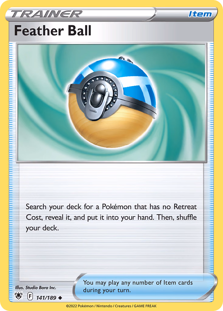 Feather Ball Pokemon card (141/189, Astral Radiance)