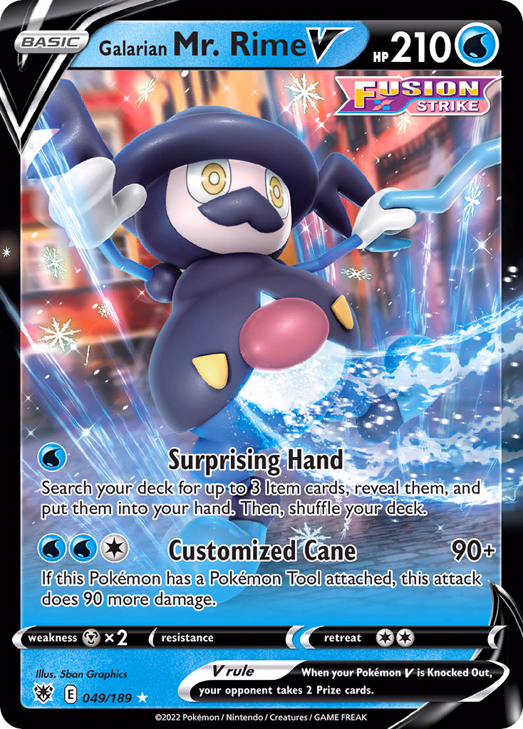 Galarian Mr. Rime V Pokemon card (049/189, Astral Radiance)