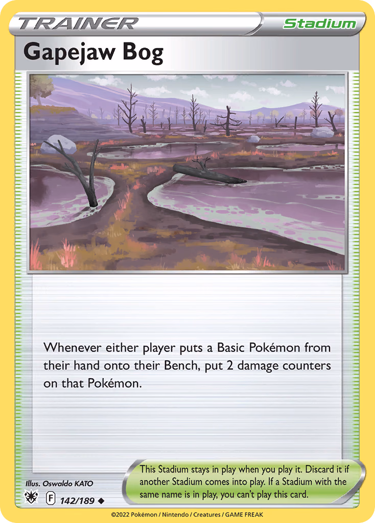 Gapejaw Bog Pokemon card (142/189, Astral Radiance)