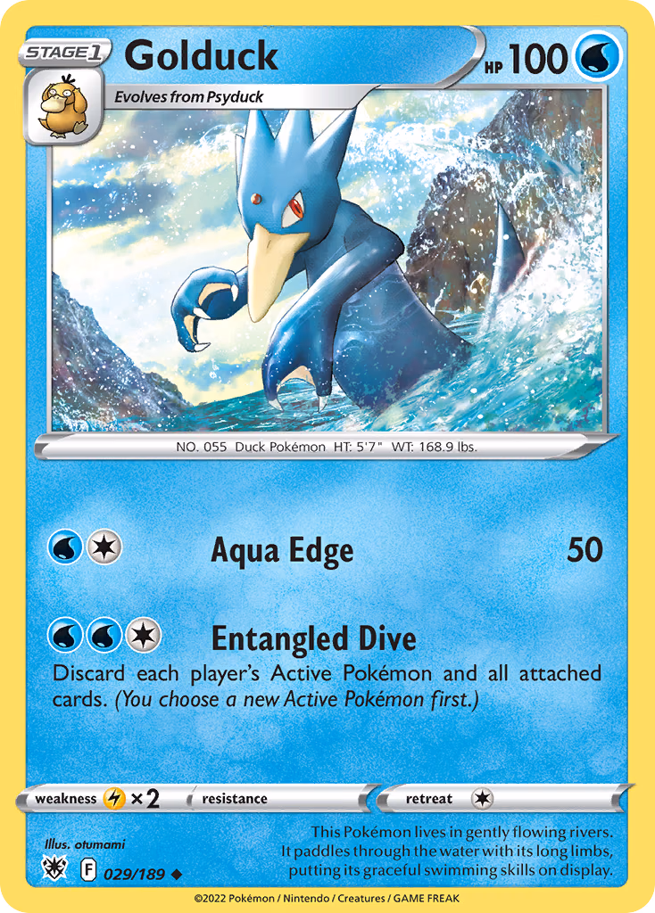 Golduck Pokemon card (029/189, Astral Radiance)