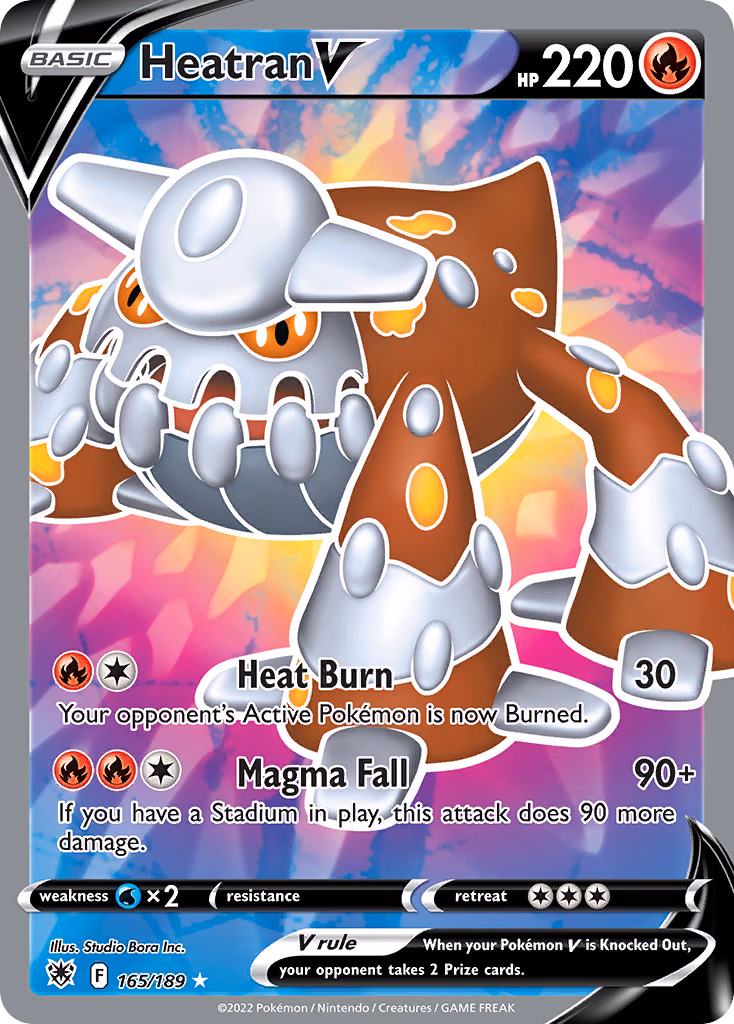 Heatran V Pokemon card (165/189, Astral Radiance)
