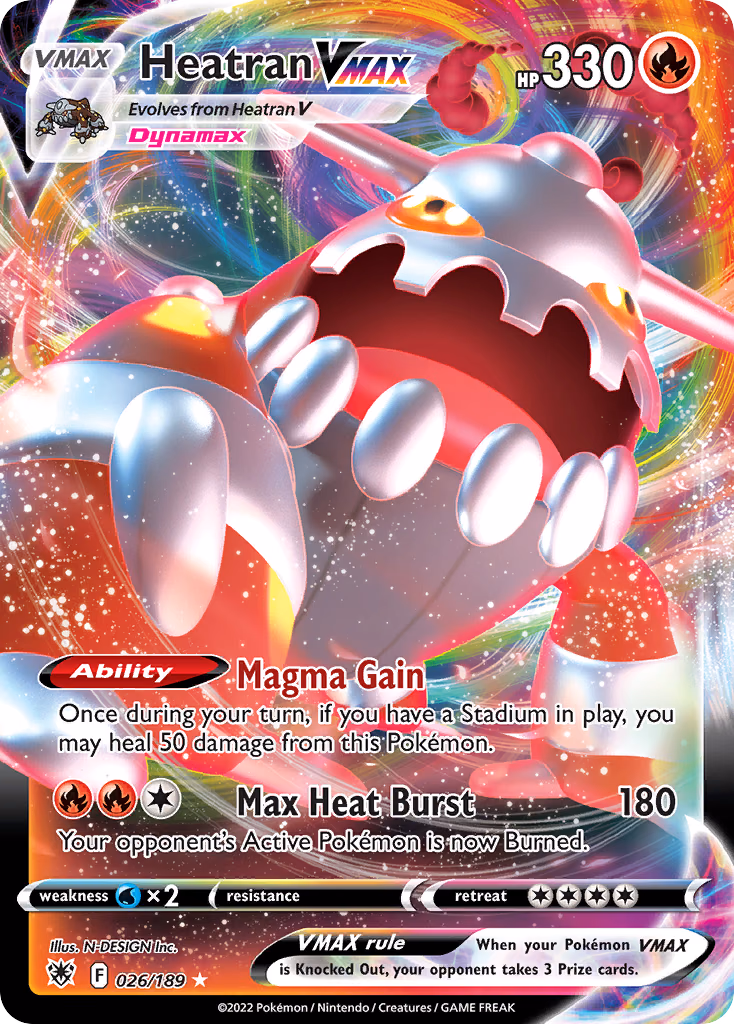 Heatran VMAX Pokemon card (026/189, Astral Radiance)