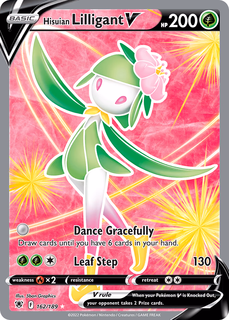 Hisuian Lilligant V Pokemon card (162/189, Astral Radiance)