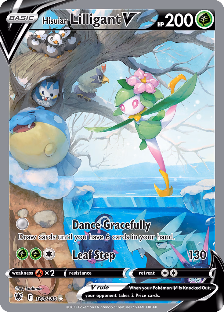 Hisuian Lilligant V Pokemon card (163/189, Astral Radiance)