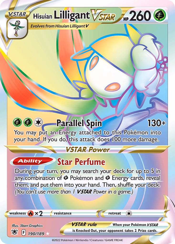 Hisuian Lilligant VSTAR Pokemon card (190/189, Astral Radiance)