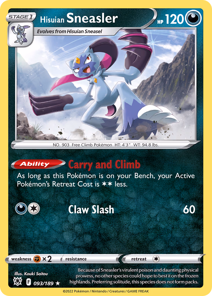 Hisuian Sneasler Pokemon card (093/189, Astral Radiance)