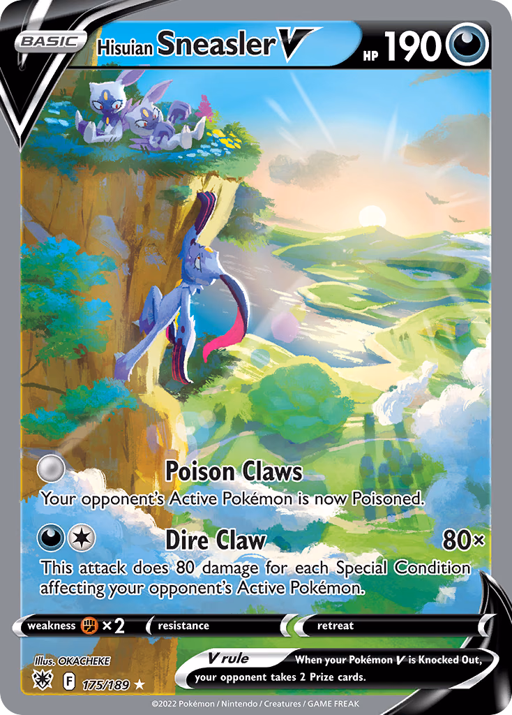 Hisuian Sneasler V Pokemon card (175/189, Astral Radiance)