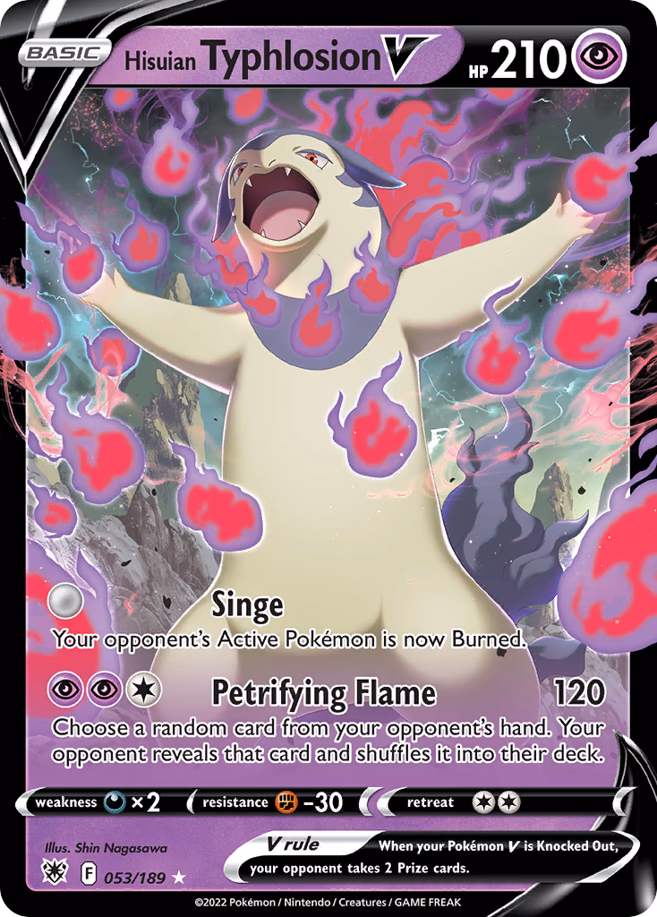 Hisuian Typhlosion V Pokemon card (053/189, Astral Radiance)